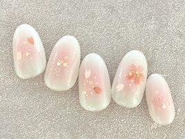 定額¥9500　チーク　桜ネイル