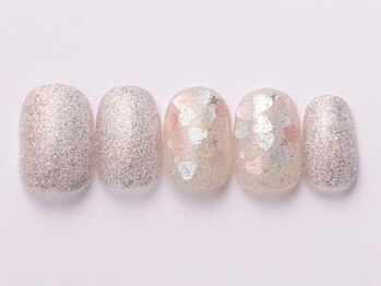 ジェミーネイル エビス(Jemiy nail ebisu)/キラキララメハートホロ7480yen