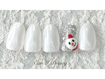 雪だるまネイル￥6000