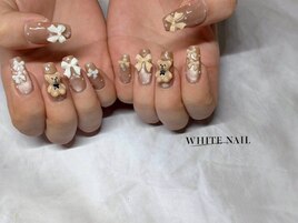リボン/キャラネイル/くまねいる