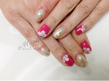 ネイルサロン ビューティーマジック 川口店/ビビットフラワーアートネイル