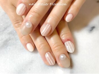 ネイルアトリエ フロラシオン/定額ネイル ストライプネイル