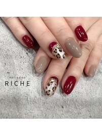 秋！レオパードネイル！