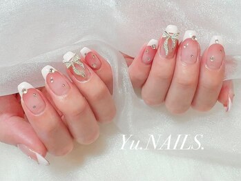 ユーネイルズ 恵比寿(Yu.NAILS.)/リボンパーツ◎ワンホンネイル