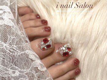 冬カラーフットネイル