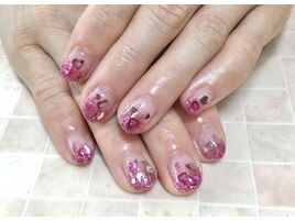 【お客様ネイル】ハートネイル