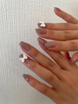 モネ ネイル(mone.nail)/流行りのリボン♪