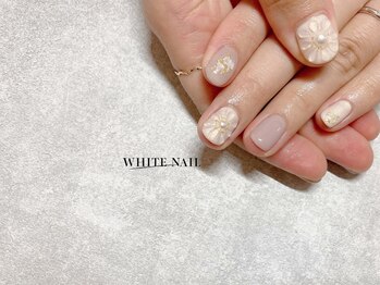 ホワイトネイル 武蔵小杉店(WHITE NAIL)/クリアフラワー/持ち込み