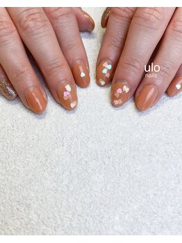 ウロネイルズ(ulo nails)/ハートホロネイルデザイン