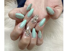 アスネイル(As Nail)/パステルグリーン×キラキラ☆