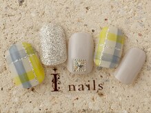 アイネイルズ 町田店(I nails)/キラキラチェックネイル8480円