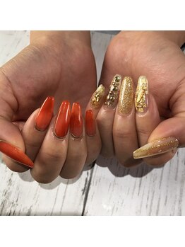 ラウンジ 町田店(RounGe)/【スカルプ】ちぐはぐネイル