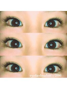 @206 バイ ヘアメイクチョコ(@206 by hair make choco)/フラットラッシュ　160本