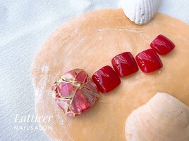 シェルフラワーネイル