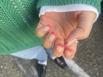 レアース(Lea's)/春*夏ネイル♪ピンクフレンチ