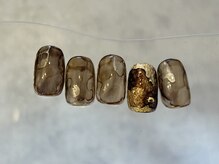 ラクネイル 浦和店(raku nail)/ブラウンインクニュアンス