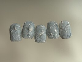 個性派ニュアンスネイル　ブルー