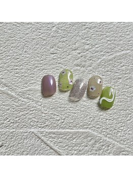 リファインネイル(refinenail)/3月ニュアンス定額デザイン