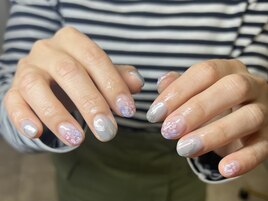 紫陽花ネイル