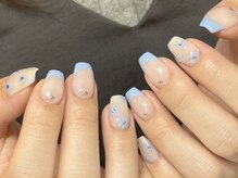 バベル 北堀江店(Babel)/ブルーフレンチネイル