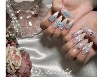 アジュールネイル 神戸三宮店(AzurNail)の写真/【10本Art付け放題¥7300】キラキラ”フラッシュネイル”もオススメ★スピーディー施術で美しい仕上がりに♪