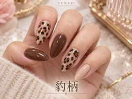 ブラウン×レオパードネイル