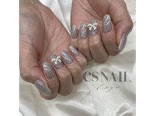 エスネイル 新宿西口店(es NAIL)/フラッシュ×リボン