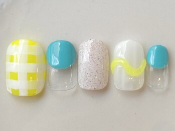カラ ネイル 中津店(calla nail)/爽やかカラーのいろいろデザイン