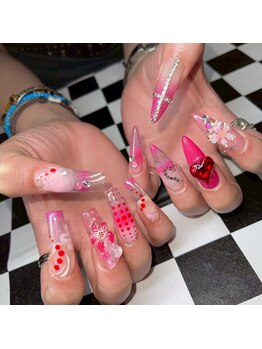 モレリア(morelia)の写真/スカルプ長さ出し10本&10本アートし放題★初回オフ込み♪持込デザインOKで存在感のある指先に!