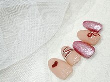 リベレ 福島店(LIBELLE)/グリッターネイル/手書きアート