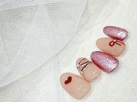 グリッターネイル/手書きアート