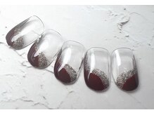 ネイルハウス安气子 新丸ビル店/シェラック/シンプル/クリア