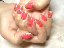 ネイルサロンブリス(nail salon Bliss)/☆ネオンカラーのドットネイル☆