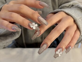 マグネットにリボンパーツ