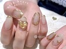 ◇ゴールド/ハートネイル◇