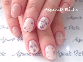 【押し花ネイル】