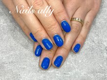 ネイルズアリー 立川店(Nails ally)/ワンカラー×シンプル×鮮やか
