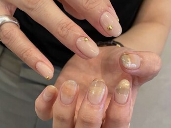 アイネイルズ 天神今泉店(I-nails)/【misa.s】ちぐはぐニュアンス