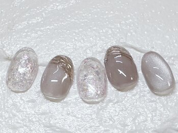 ビューティーネイルサロン クリアーズ(Clears)/マグネット&ミラーラインネイル