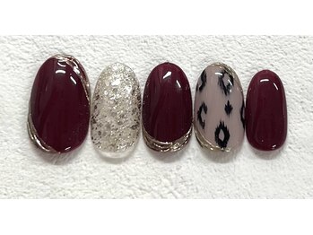 ネイルサロン ピーアンドビー(P&B)/冬月替わりデザイン