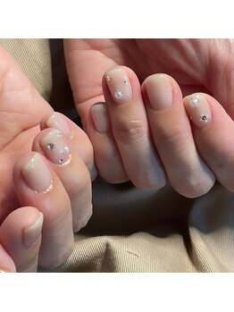 ネイルロク(nail 6.)/ワンカラー+ビジュー