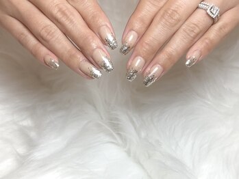 シルバーラメ グラデーション