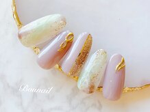 ボネール(nail ＆ eyelash Bounail)/メタリック ニュアンス タイダイ