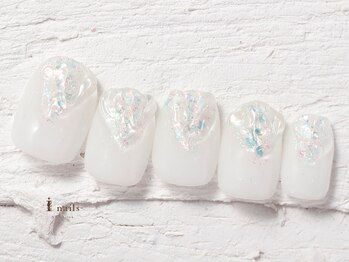 ジェミーネイル エビス(Jemiy nail ebisu)/白クリアぷっくりラメ8525yen
