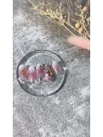 春チークネイル