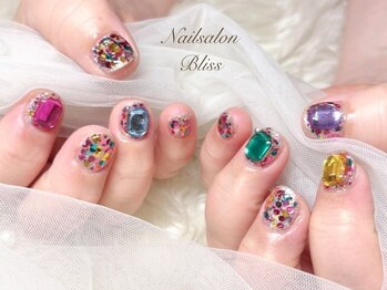 ネイルサロンブリス(nail salon Bliss)の写真/短いお爪でも個性が輝く☆【★アートし放題90分コース￥7700】高コスパ×クオリティの高さに定評◎