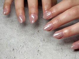 透明感ミラーネイル