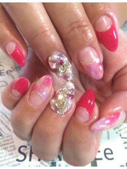 トータルサロン 白べぇーっ プラス/春色マーブルフレンチ*