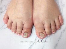 ネイルアトリエルカ(nail atelier LUCA)/W-198 大人可愛いフット氷ネイル