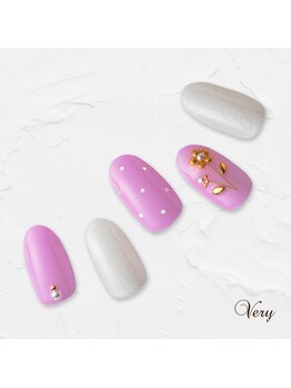 ヴェリー 六本木ヒルズ店(Very)/メタリックフラワーネイル